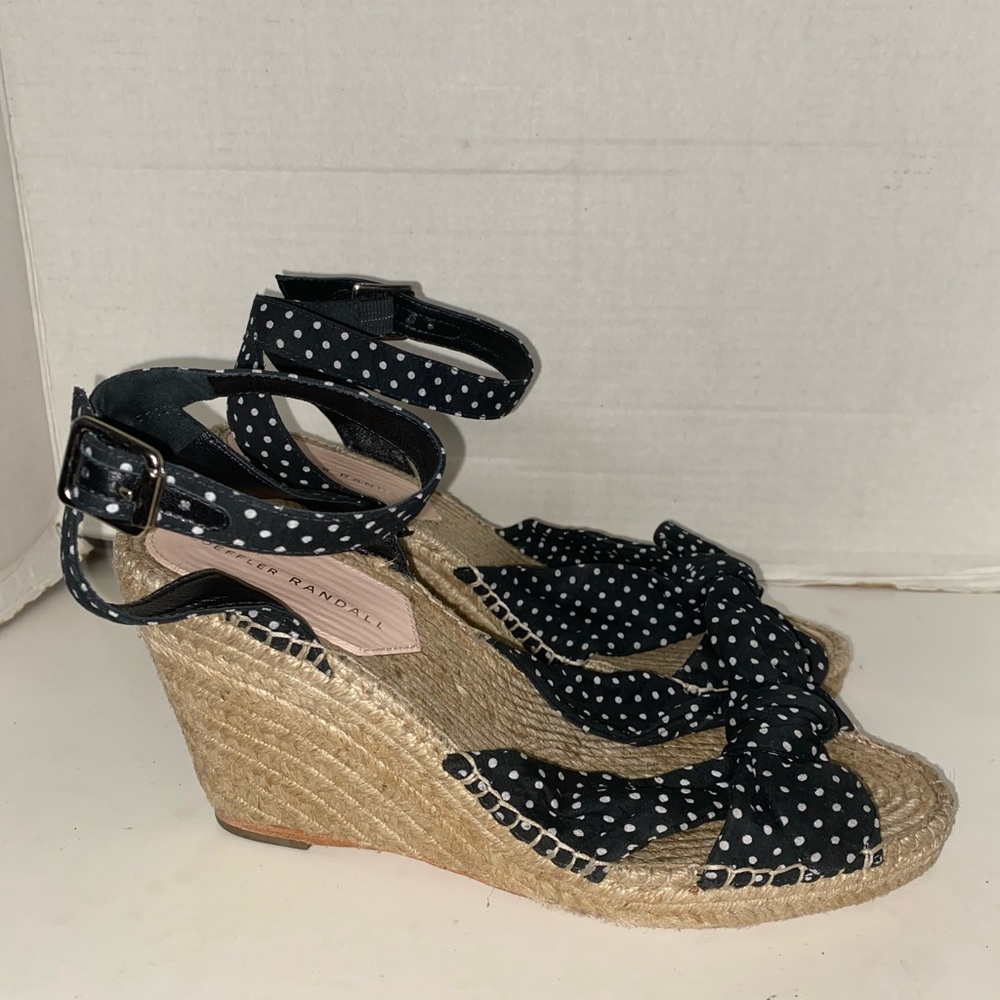 Loeffler Randall Espadrille Wedge Polkadot Sz 10 B Sandals